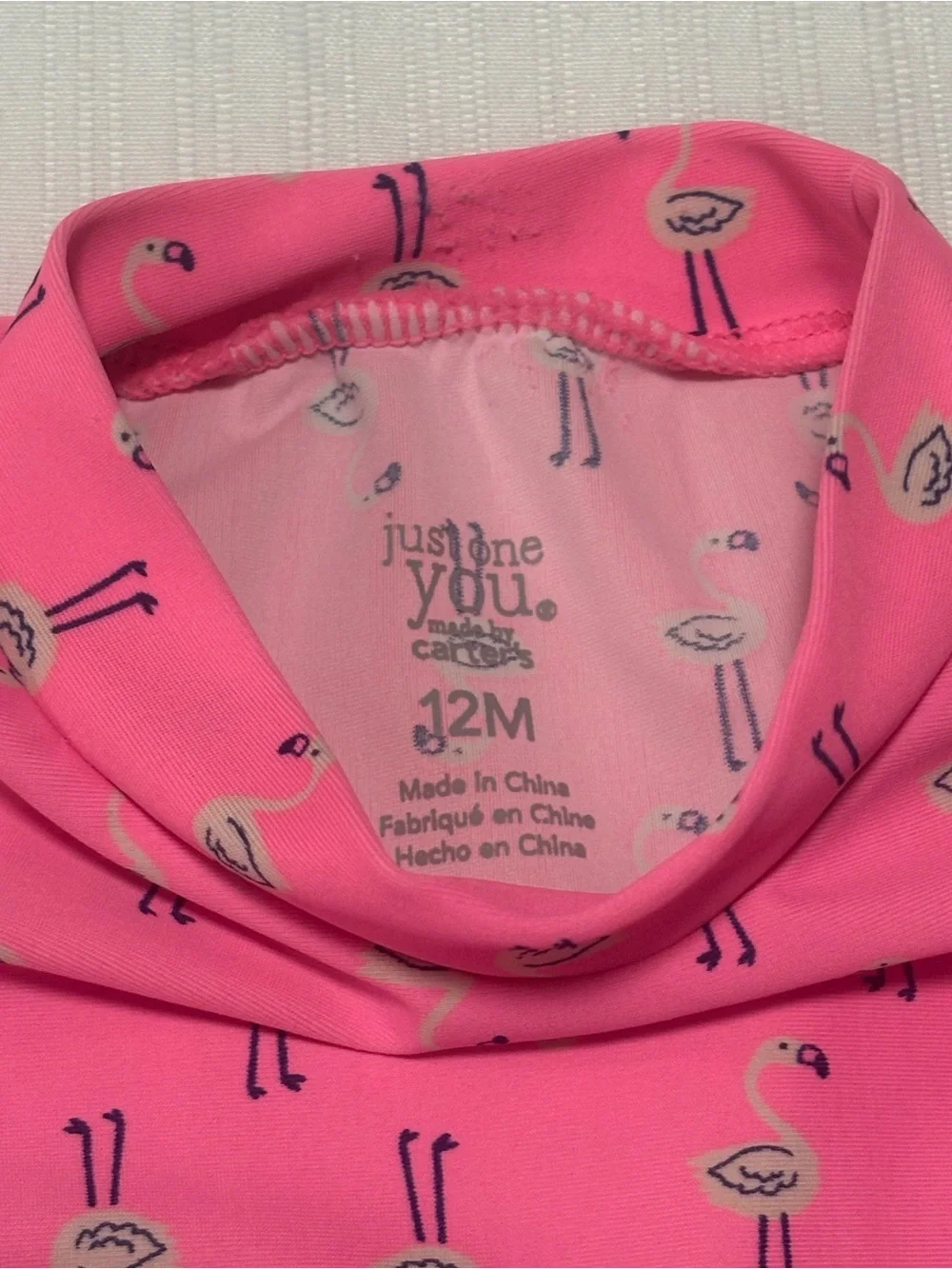 Carter’s 12M Pink Flamingo Swim Top Only